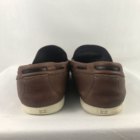 ERMENEGILDO ZEGNA Brown Leather Loafers Sz 11 - Picture 4 of 7